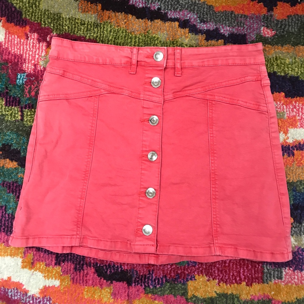 hot pink skirt